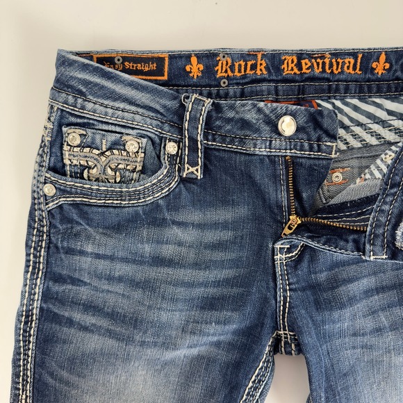 Rock Revival dark wash straight leg jeans - Picture 3 of 12